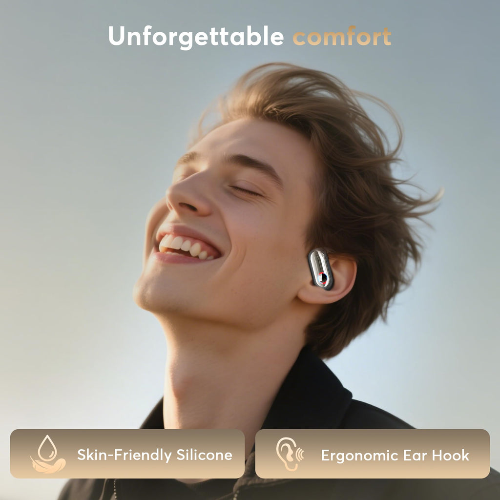 AI Translation Earbuds Real-Time 168 Languages Translator Earbuds, 3-in-1 Translation Device, 50H Playtime with OWS LCD Touch Screen, Bluetooth 5.4 Translate Headphones for Travel, Business, Learning