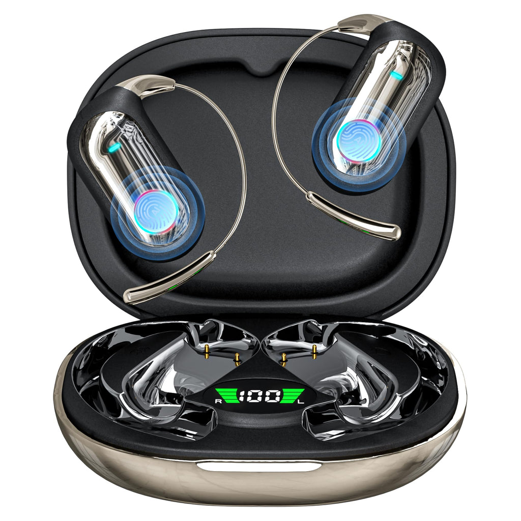 AI Translation Earbuds Real-Time 168 Languages Translator Earbuds, 3-in-1 Translation Device, 50H Playtime with OWS LCD Touch Screen, Bluetooth 5.4 Translate Headphones for Travel, Business, Learning